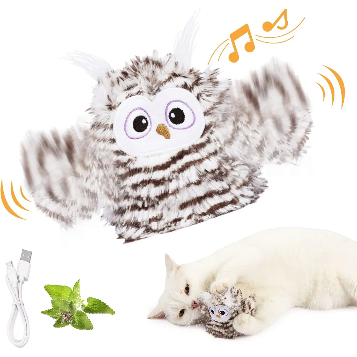 FurEase™ Realistic Flapping Bird USB Rechargeable Interactive Chirping Cat Toy
