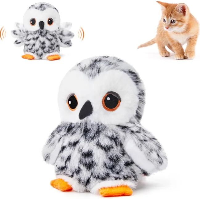 FurEase™ Realistic Flapping Bird USB Rechargeable Interactive Chirping Cat Toy