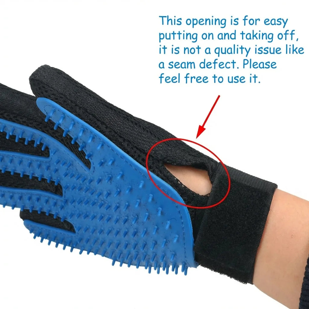 Silicone Pet Grooming Glove Features