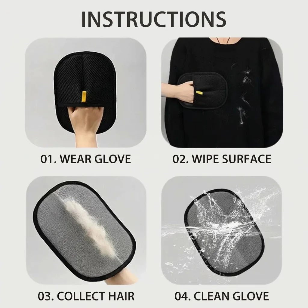 Pet Hair Remover Glove - Standard Style