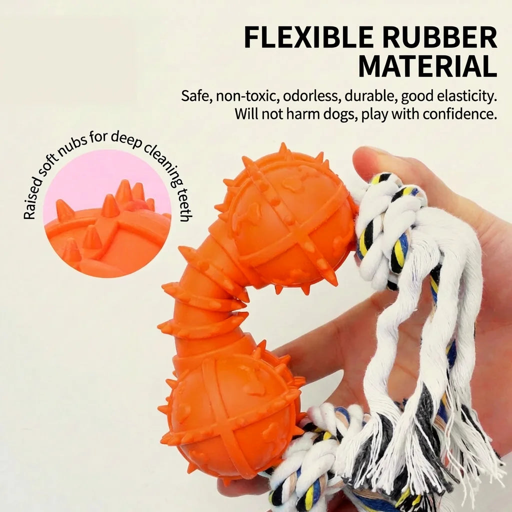Dog Rope Toy - Happy Dog Playing