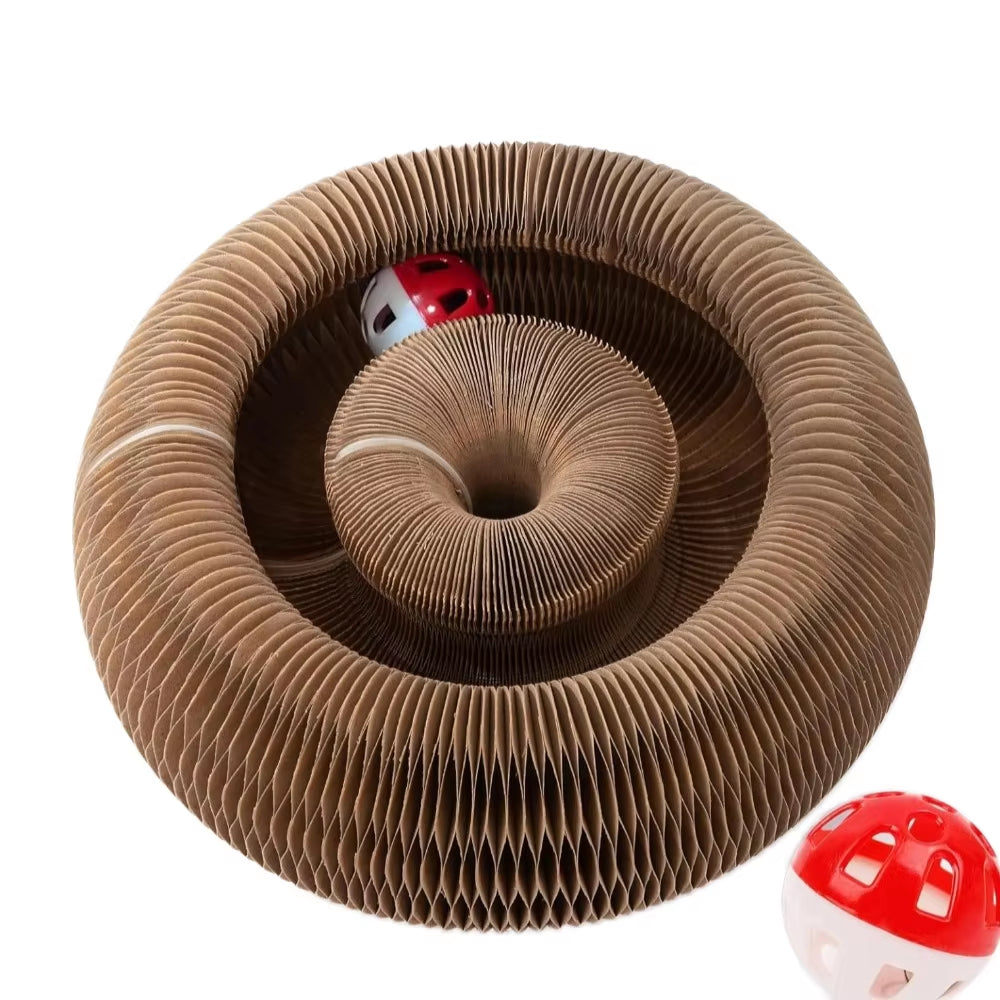Magic Organ Foldable Cat Scratcher — Interactive Accordion Cardboard Scratch Pad