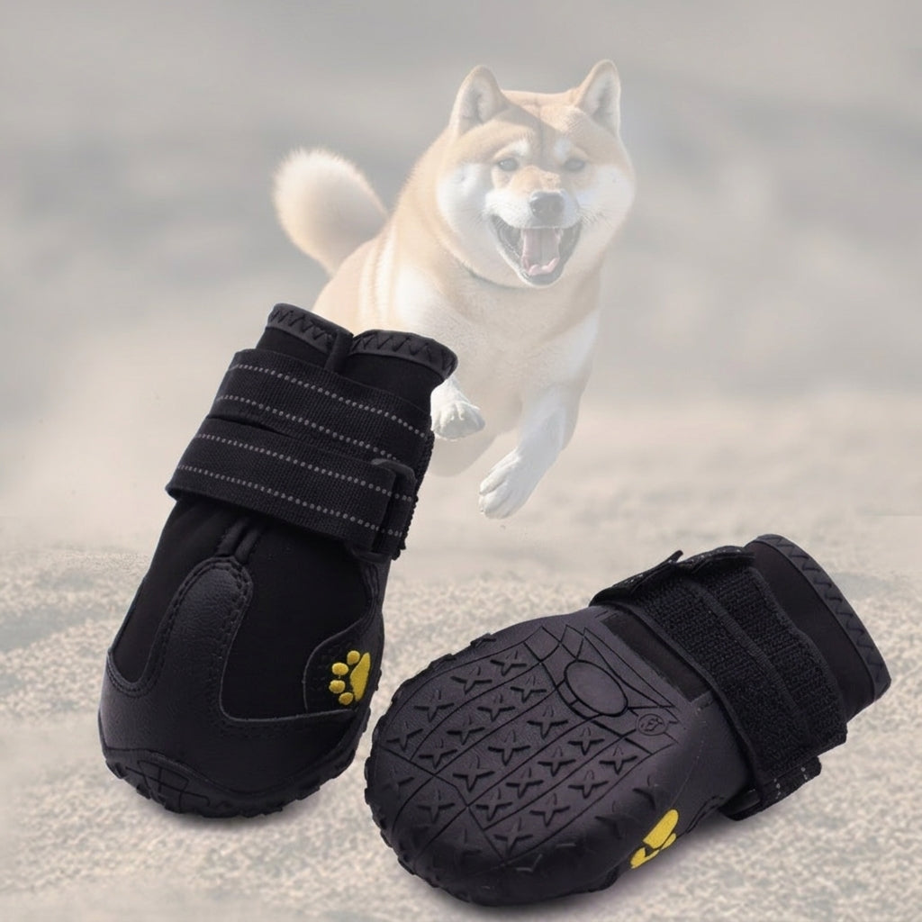 FurEase™ Waterproof Dog Boots - Anti-Slip Paw Protectors for Snow & Rain
